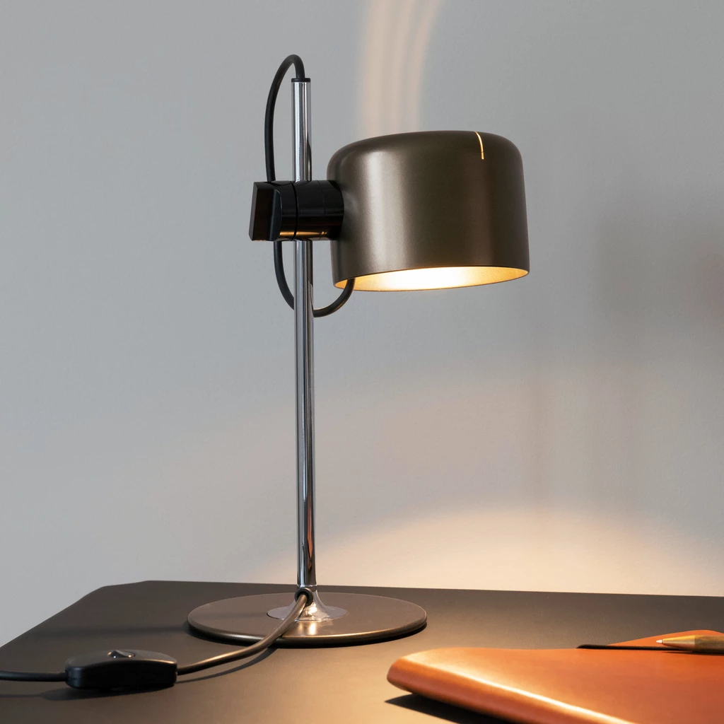 Tischlampe Oluce Mini Coupé Schwarz