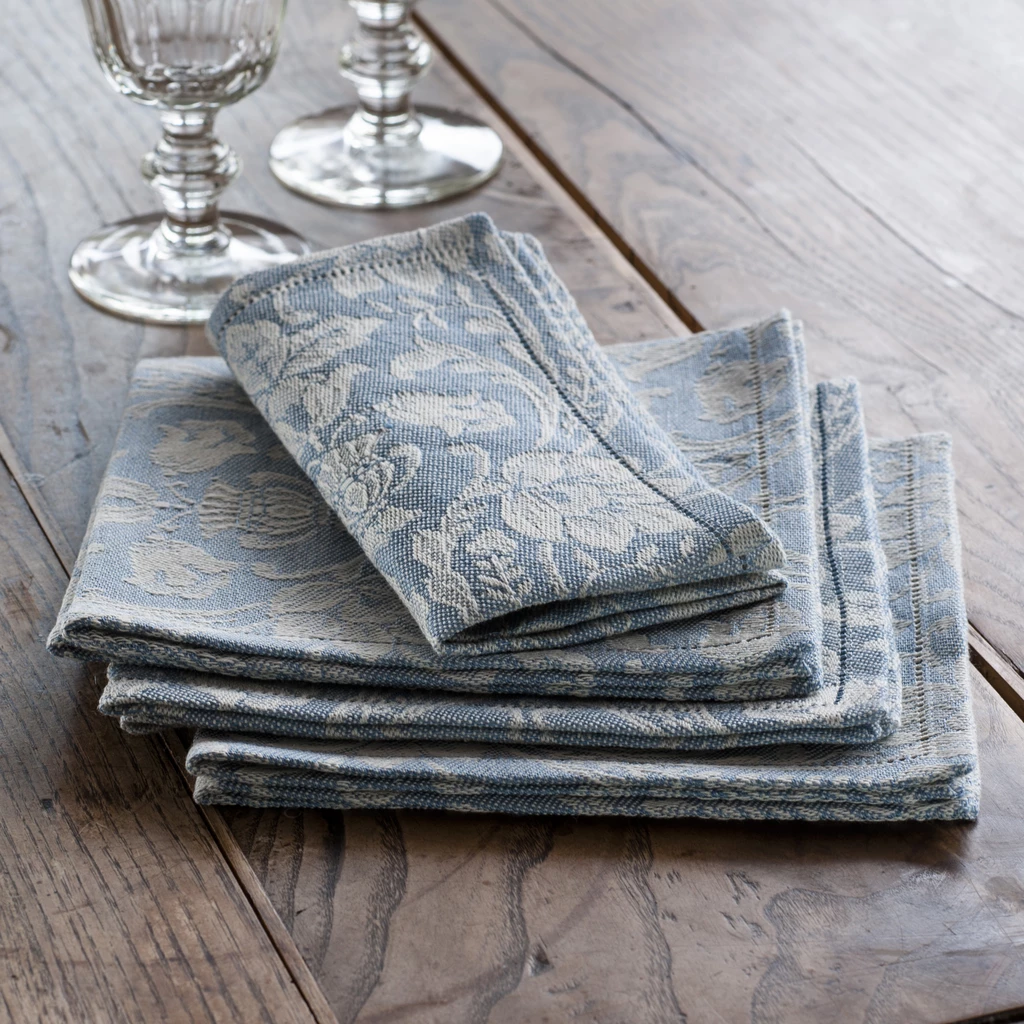 Serviette Donna di Coppe 40 x 40 cm Pastellblau
