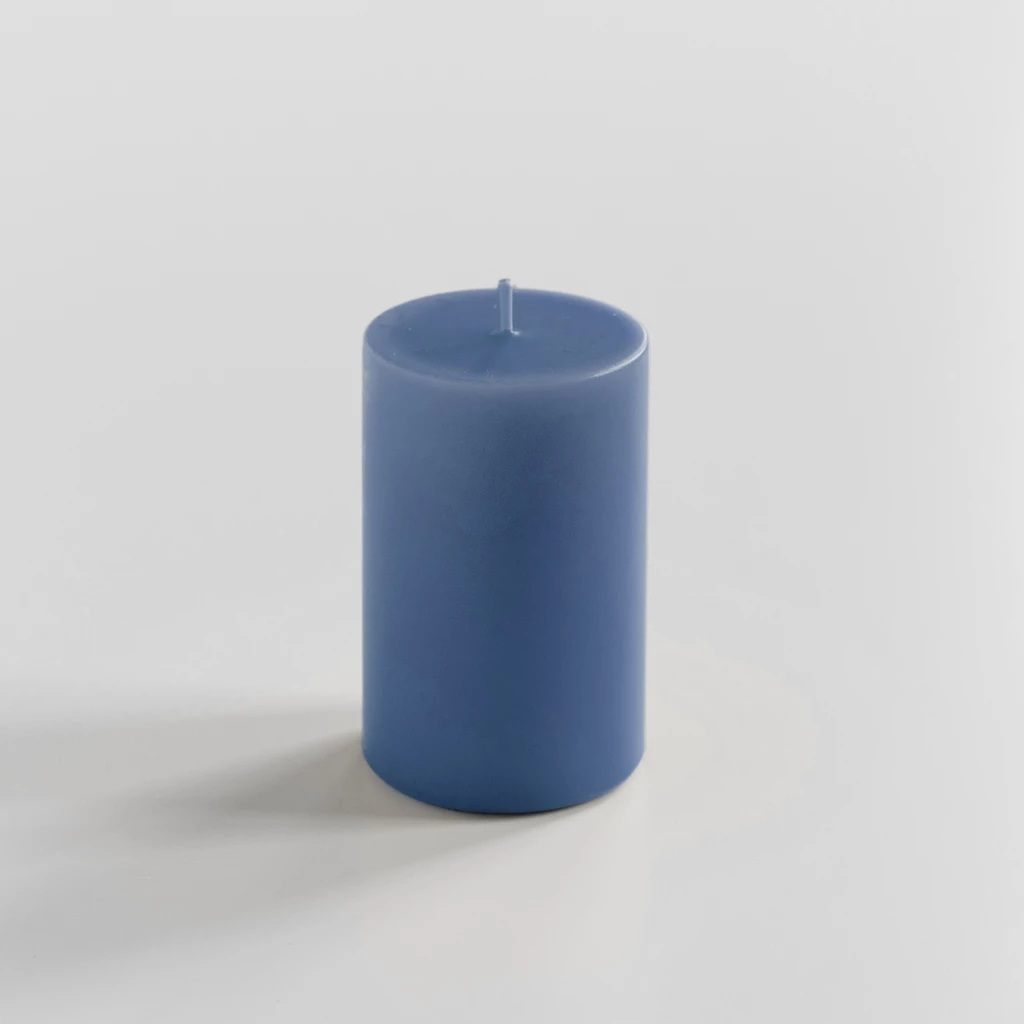 Ester & Erik Stumpenkerze 10 cm Ø 7 cm Jeans Blue