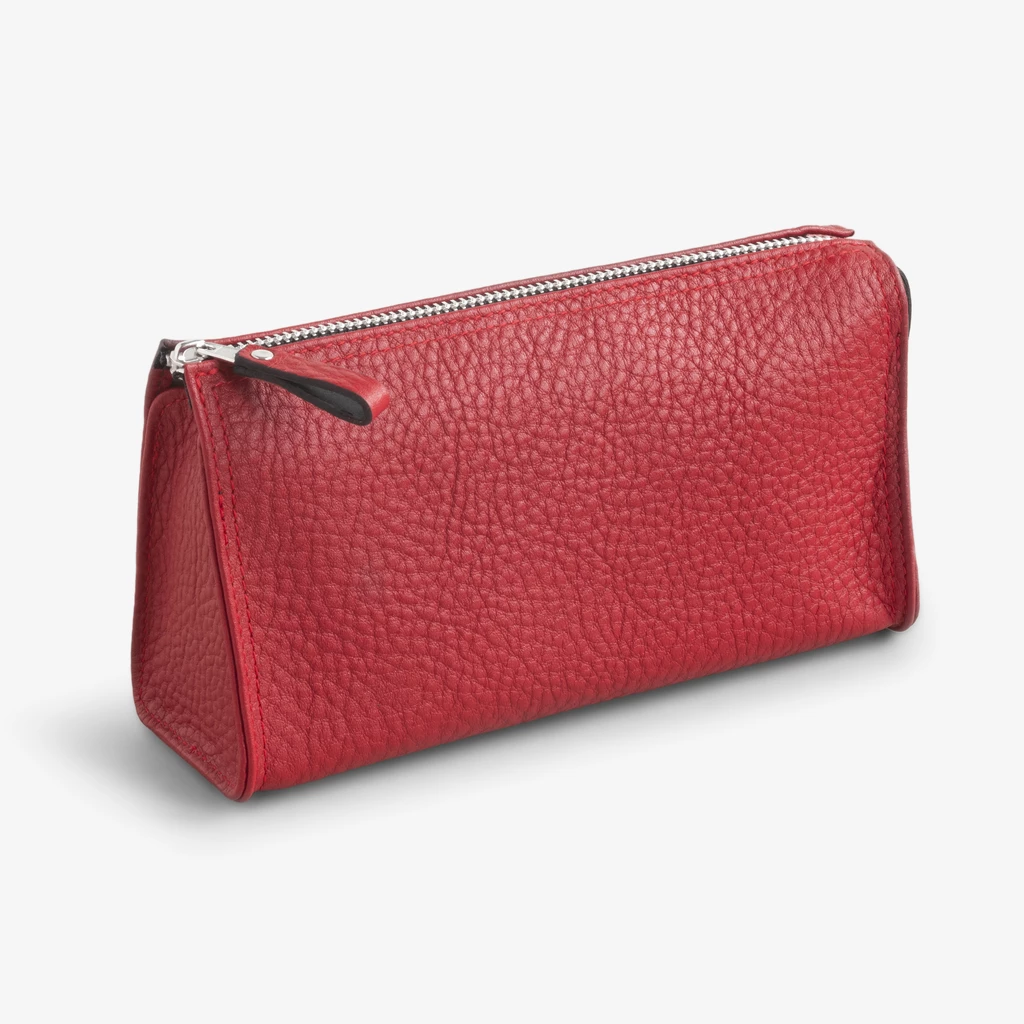 Hammann Kosmetiktasche Kalbsleder Rot