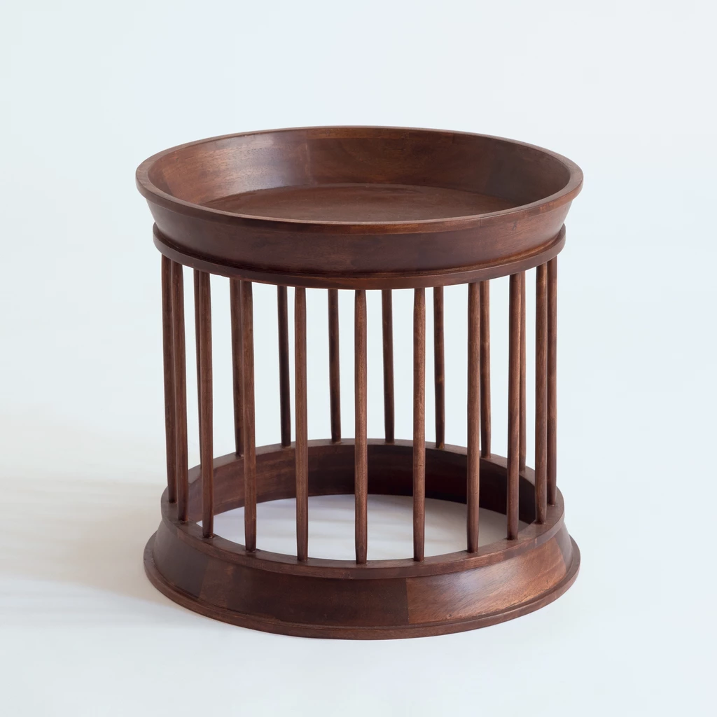 Beistelltisch Cage Mango dunkel gebeizt