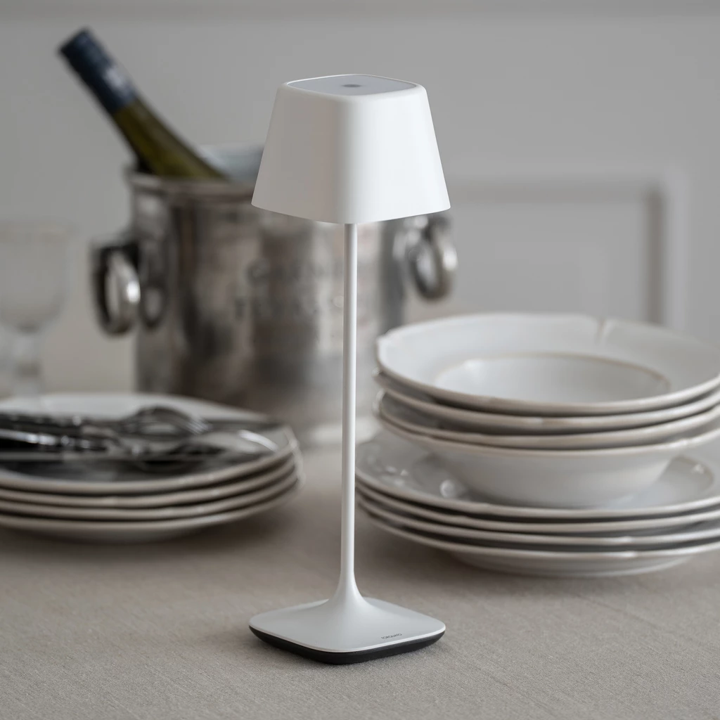 Tischlampe Quadrone Weiß 36 cm