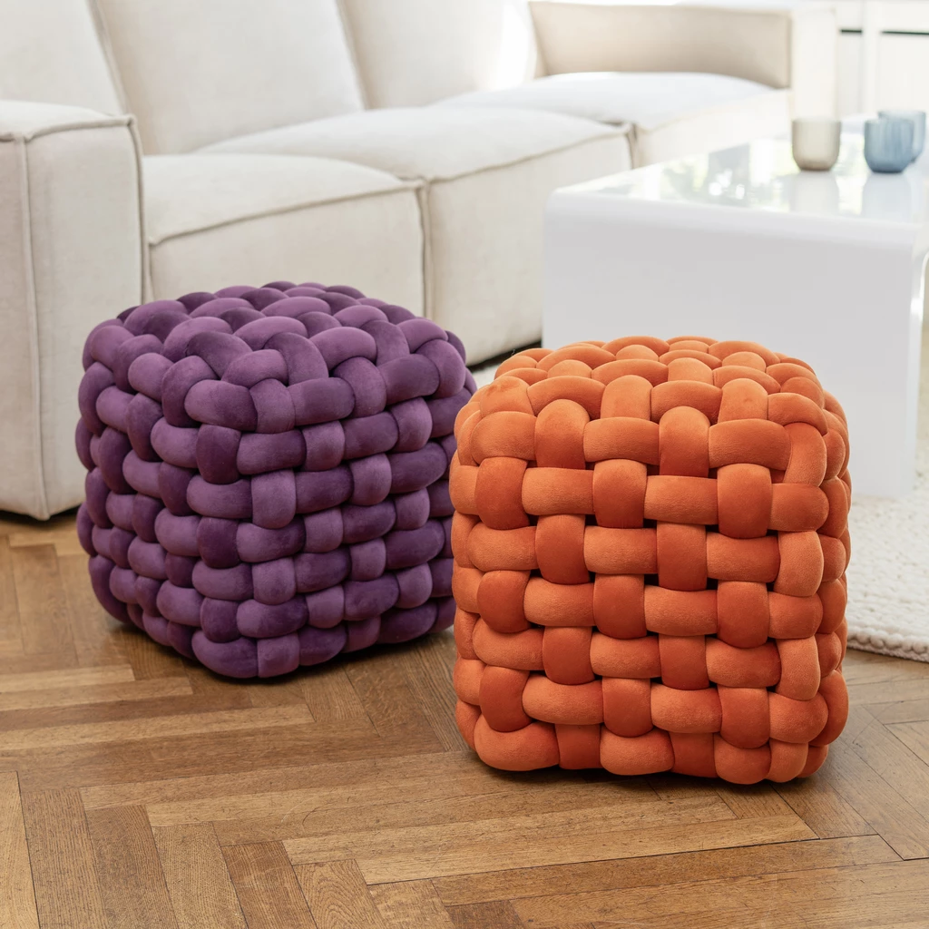 Samtpouf Knot Orange