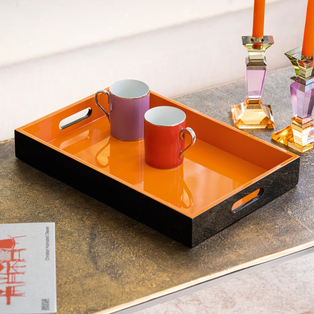 Lacktablett Mandarine Noir