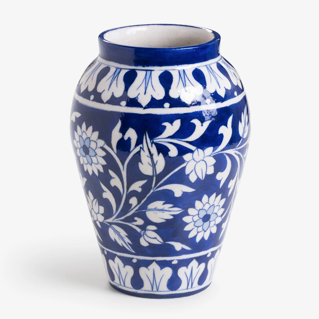 Vase Blue Pottery gross