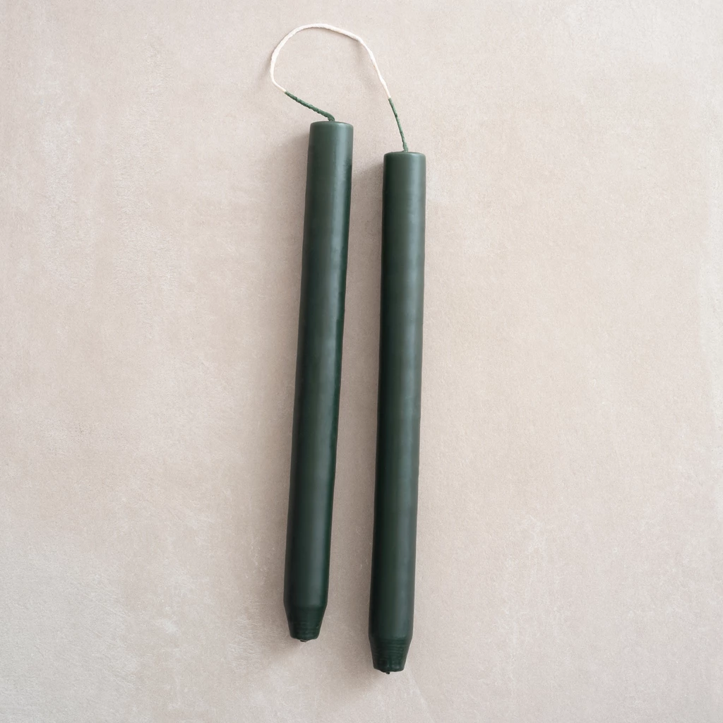 Ester & Erik zylindrische Kerzen Dark Green 4er-Set