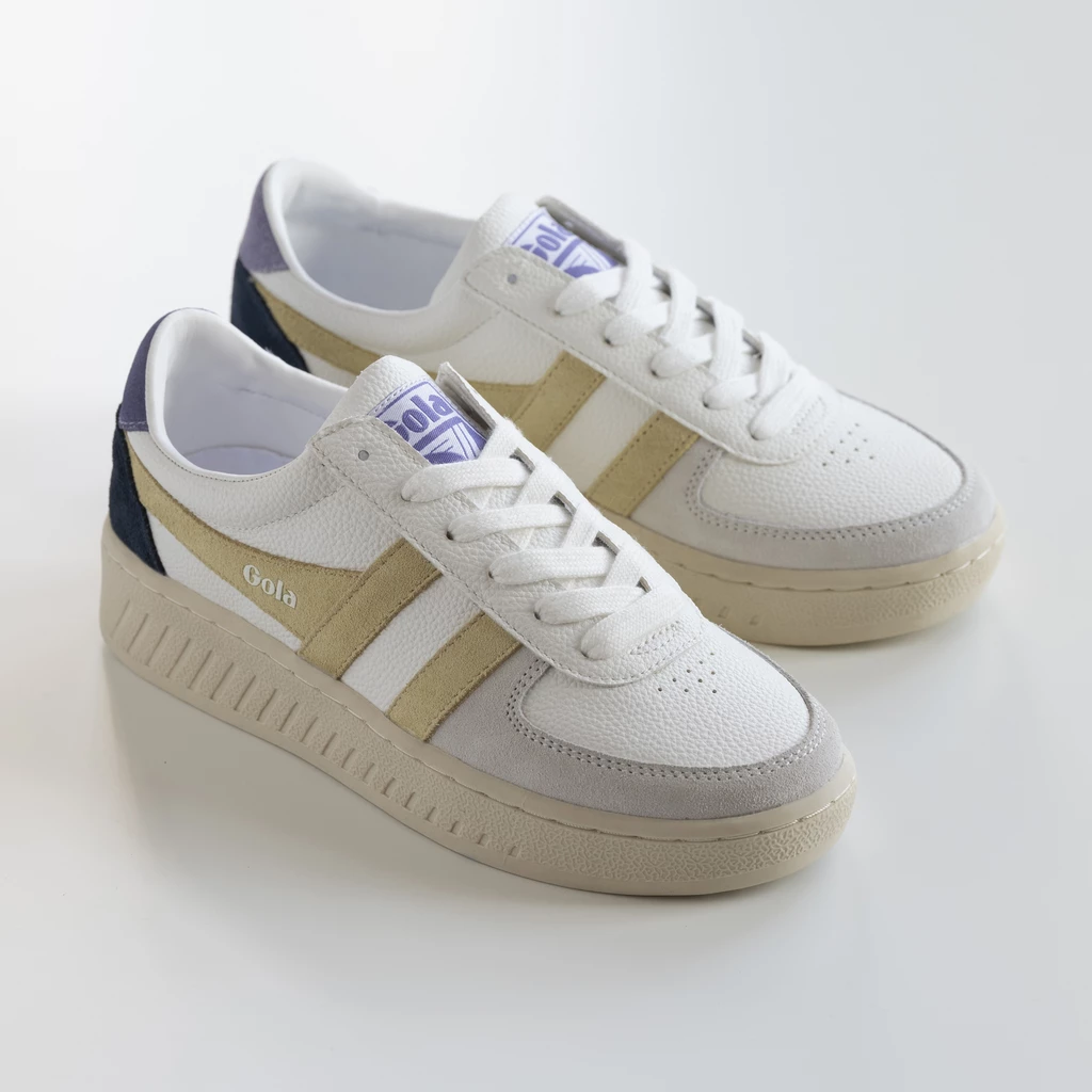 Gola Grandslam Trident Damen White/Lemon/Lavender Gr. 36