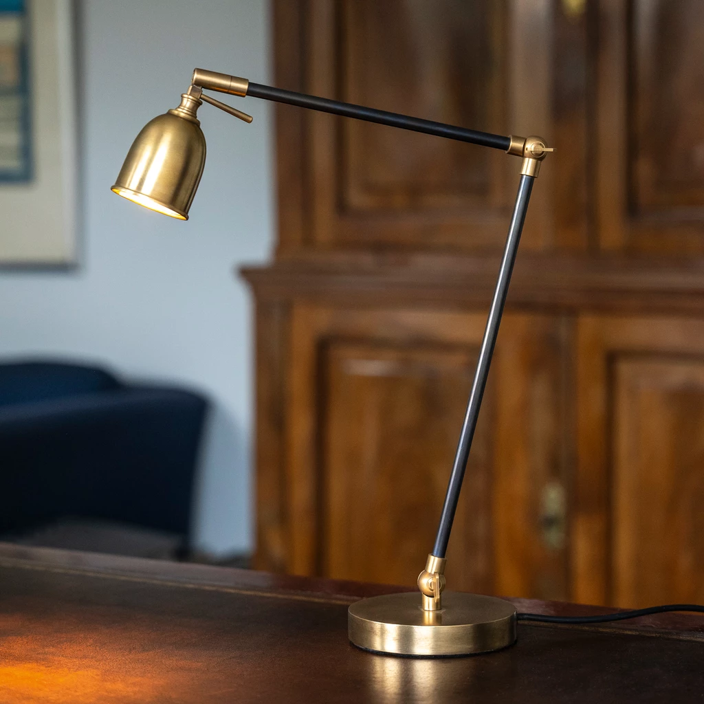 Casadisagne Tischlampe Zwolle Schwarz / Messing