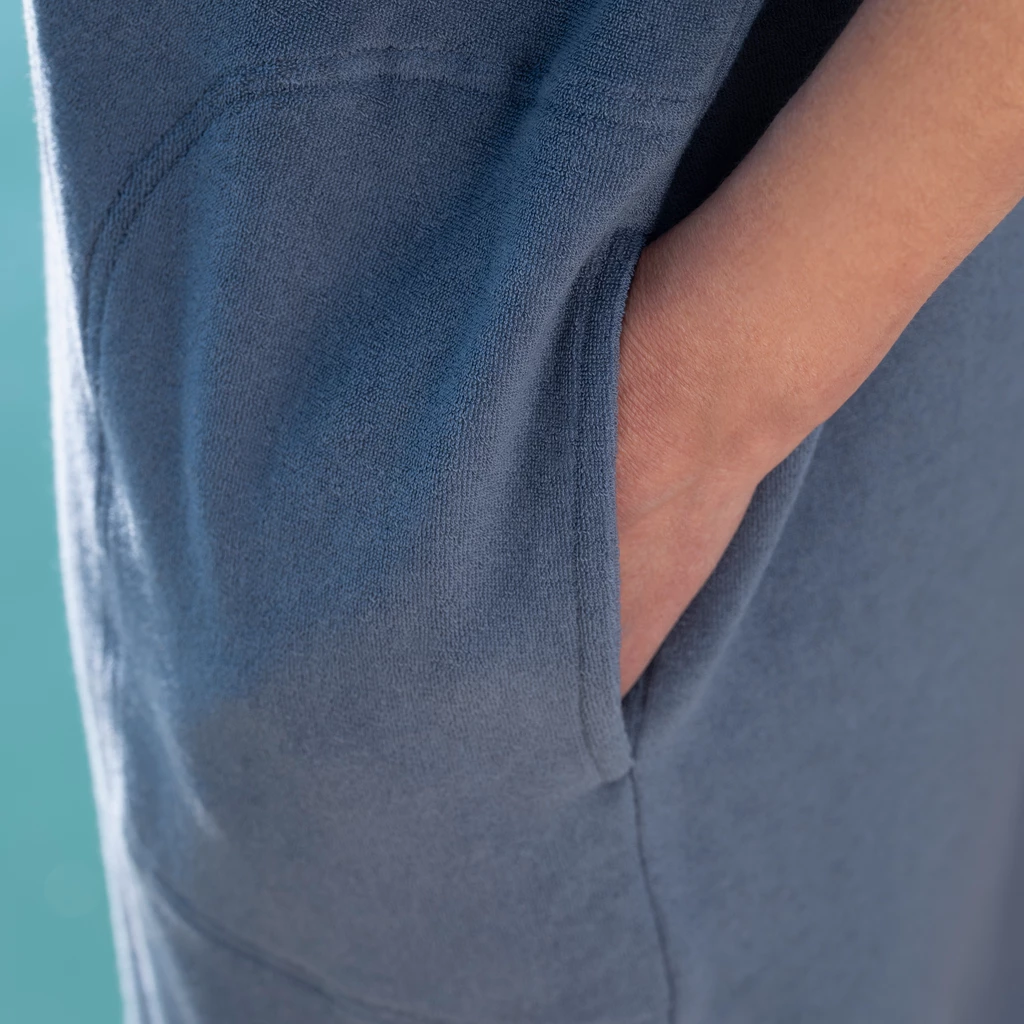 Sunday in Bed X Torquato Kleid Rania Frottee Dusty Blue  L