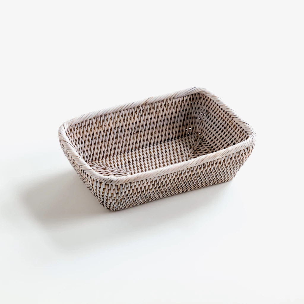 Kleiner Brotkorb Rattan Hell