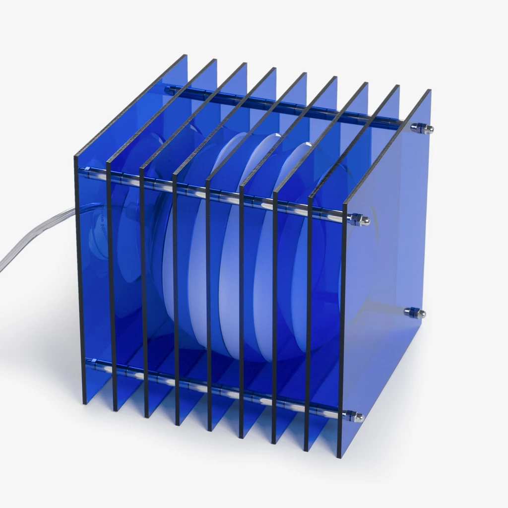 Tischlampe Lop Small Square Blau