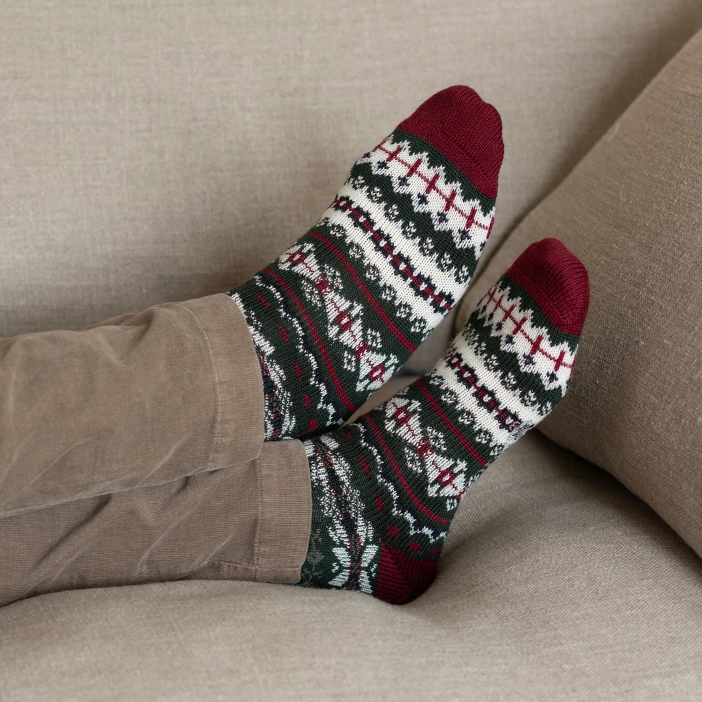 Corgi Socken Fair-Isle-Muster
