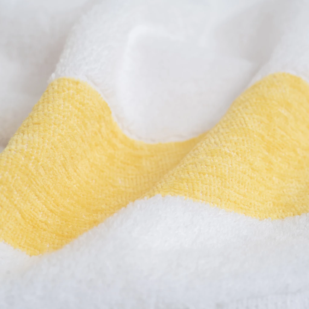 Badetuch mit Chenille-Bordüre Gelb