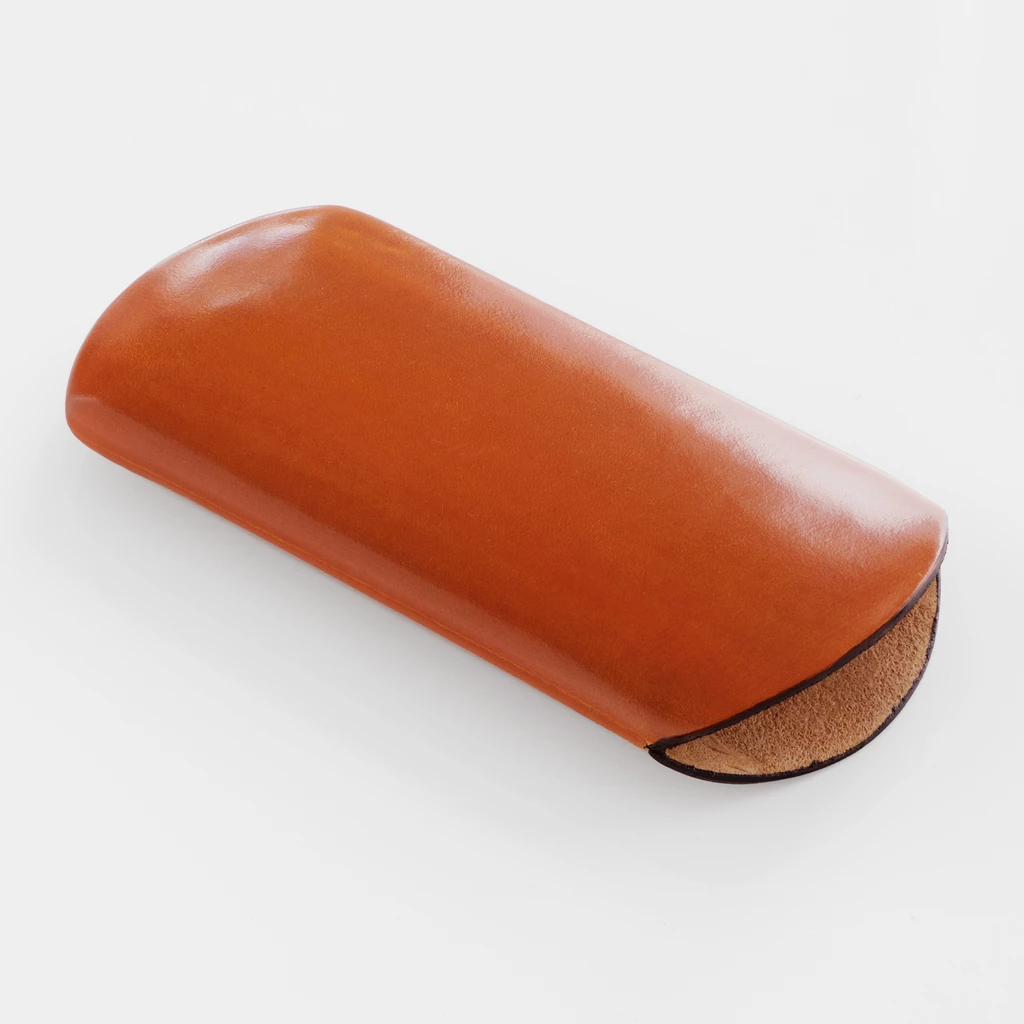 CAF Brillenetui Leder Cognac groß