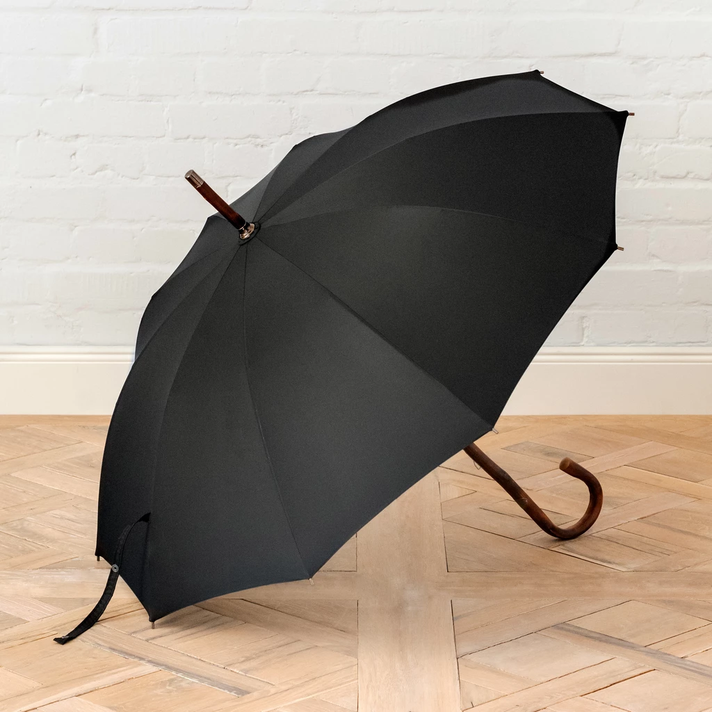 Doppler-Kastanienschirm Oxford Schwarz
