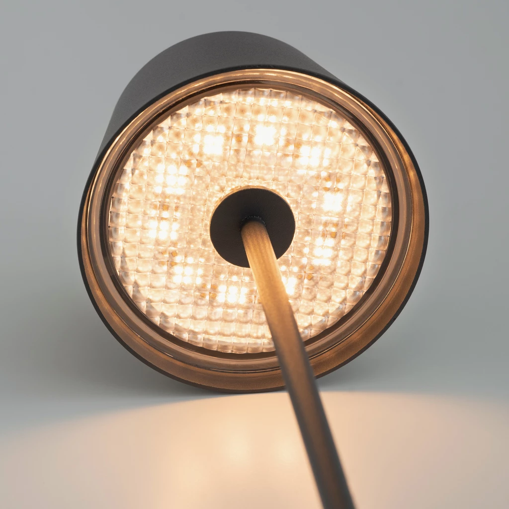 Tischlampe Ferrone Dunkelgrau 21 cm