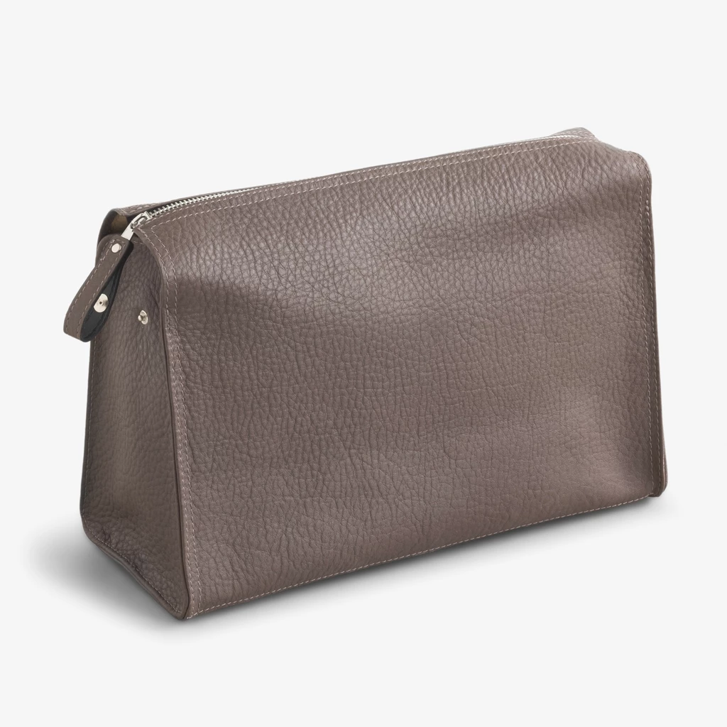 Hammann Kulturtasche Kalbsleder Taupe