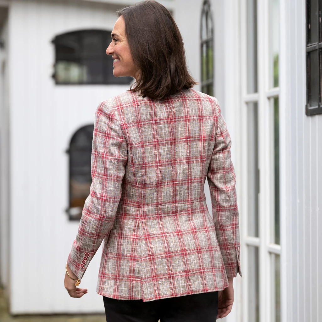 Risby & Leckonfield Blazer Rot / Beige Gr. 36