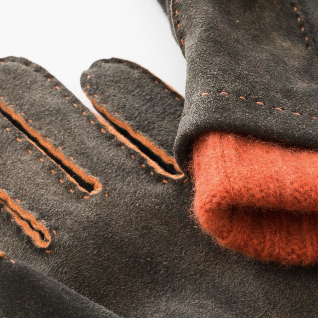 Damenhandschuhe aus Ziegenleder mit Stulpe