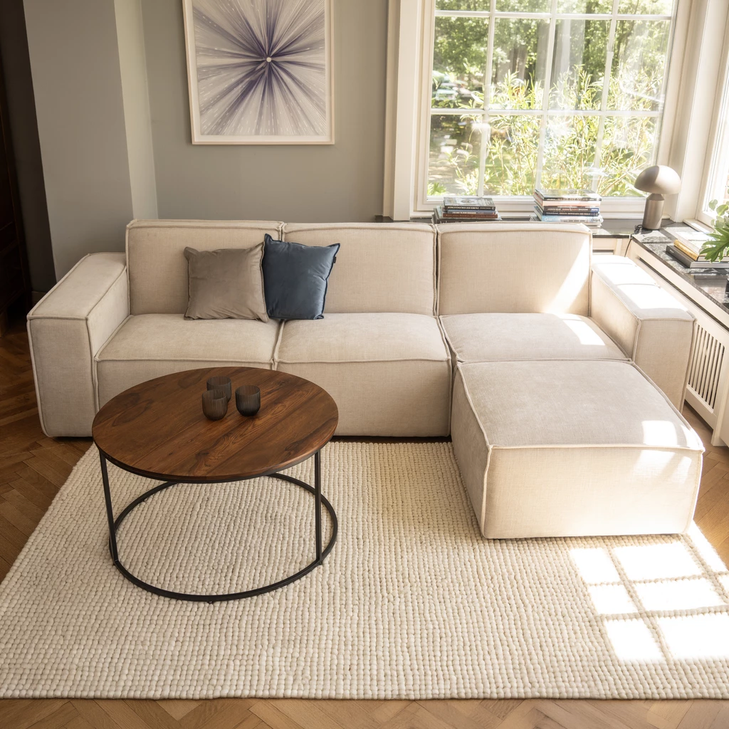 Modulares Sofa Estrade 4-Sitzer Sand