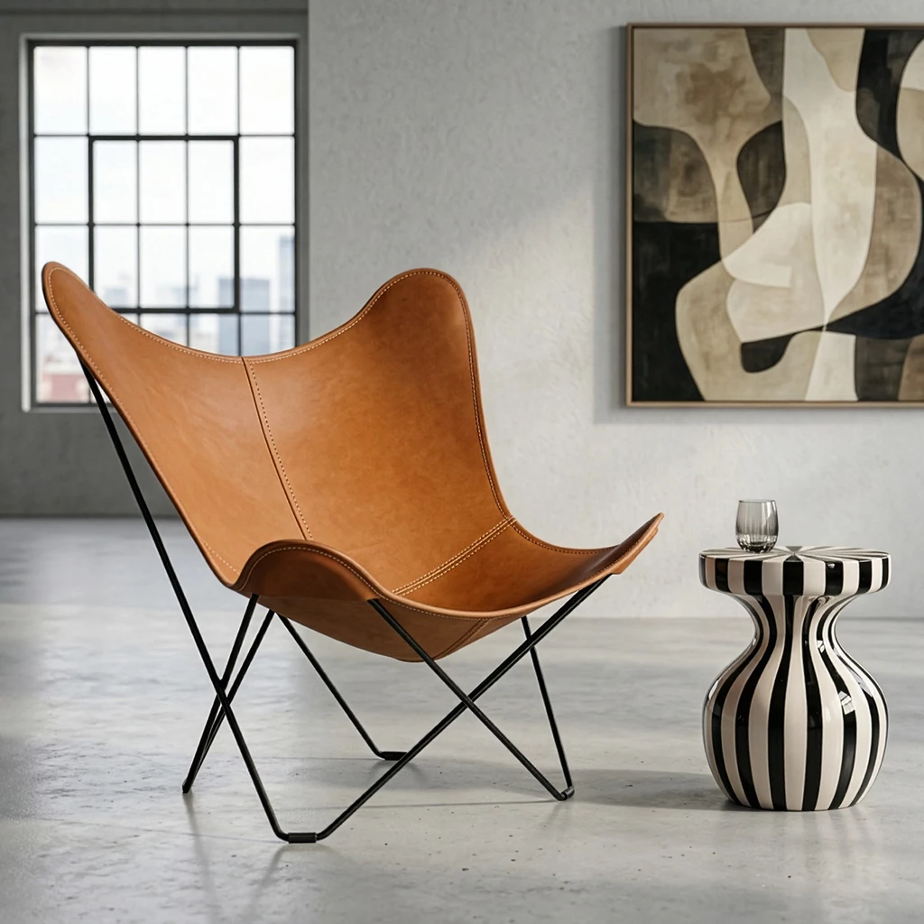 Beistelltisch und Hocker Striped Mushroom