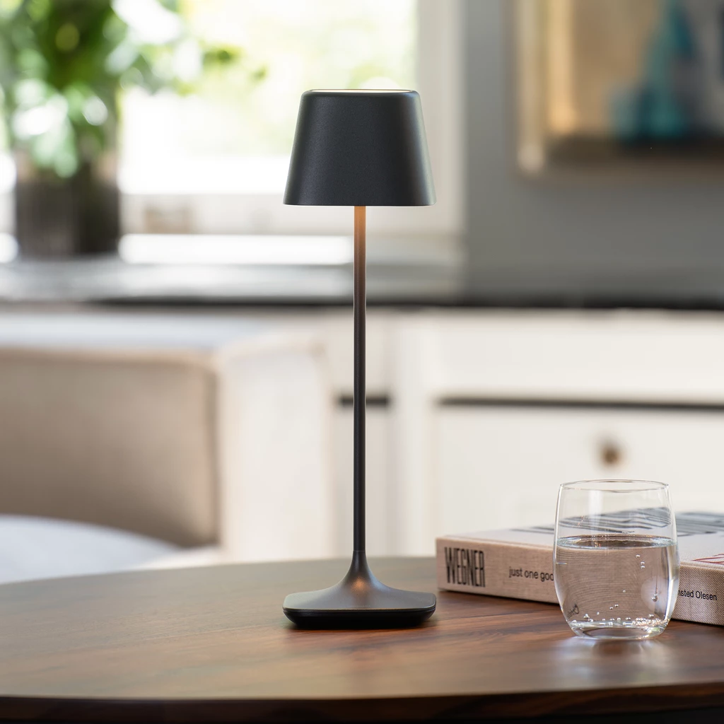 Tischlampe Quadrone Dunkelgrau 36 cm