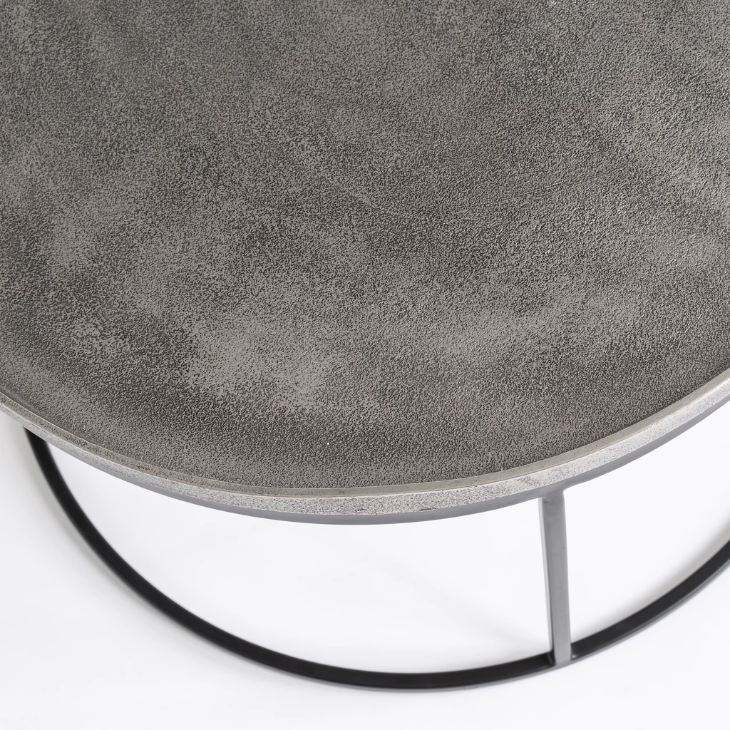 Couchtisch Madras rund 69 cm Zinngrau