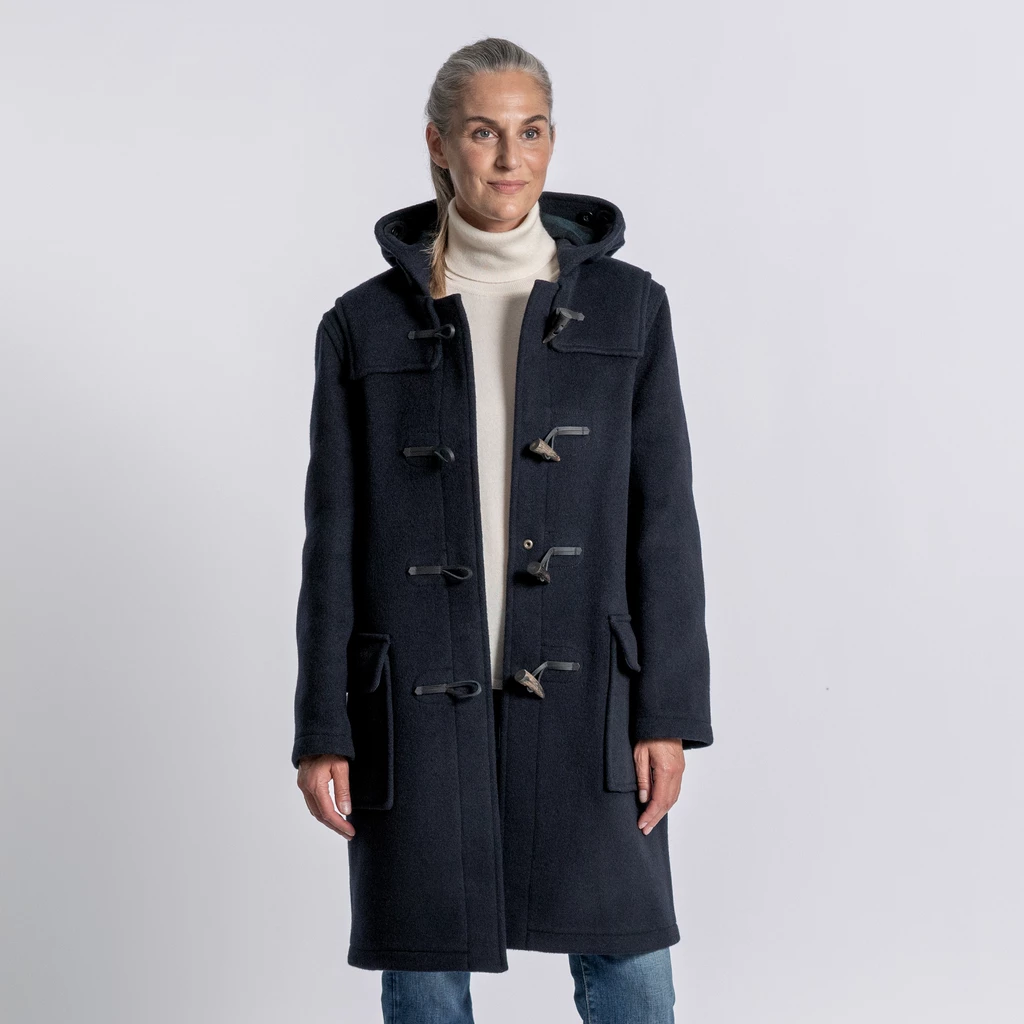 Gloverall Dufflecoat Damen Camel / Buchanan Tartan M
