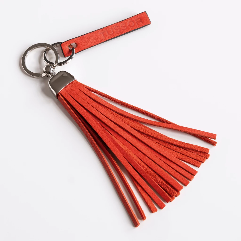 Tussor Schlüsselanhänger Tassel Rot