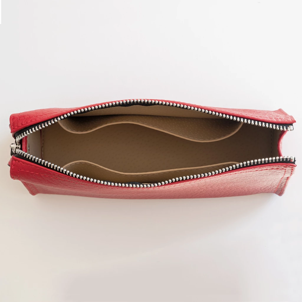 Hammann Kosmetiktasche Kalbsleder Rot