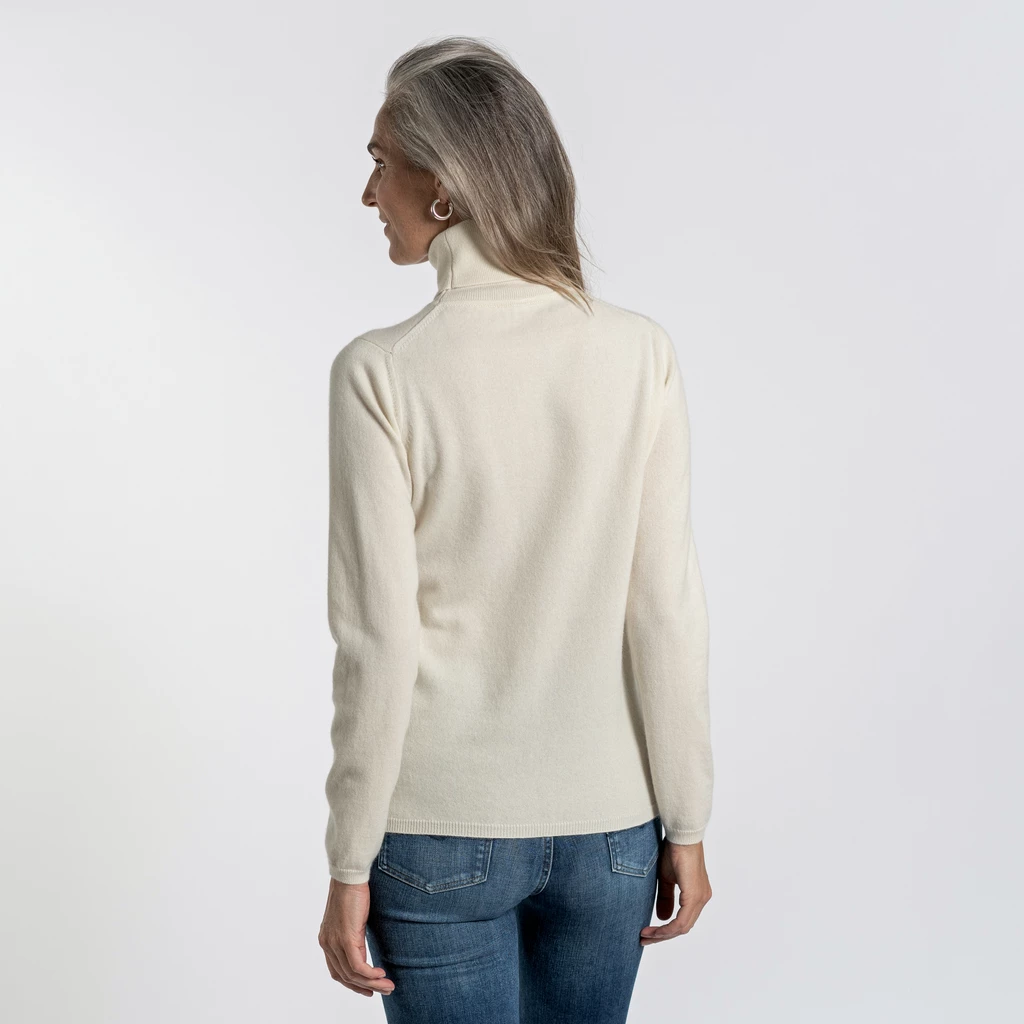 William Lockie X Torquato Rollkragen Kaschmir White XL