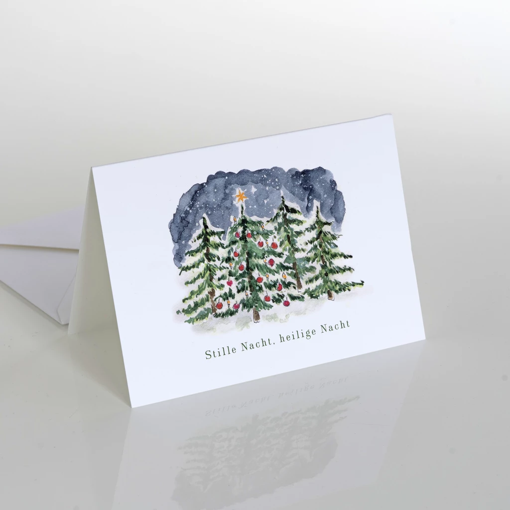 Weihnachtskarte: Stille Nacht