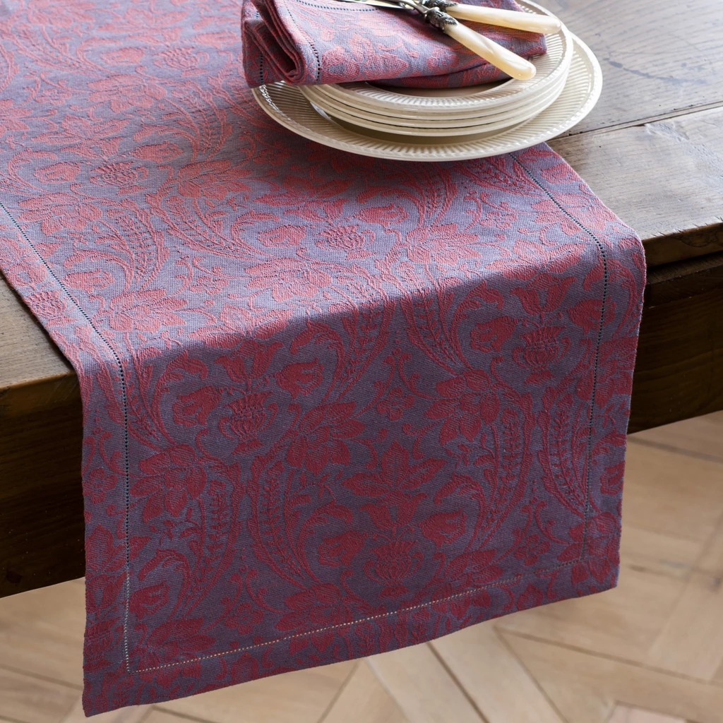 Tischläufer Donna di Coppe 40 x 140 cm Lachs/Blau