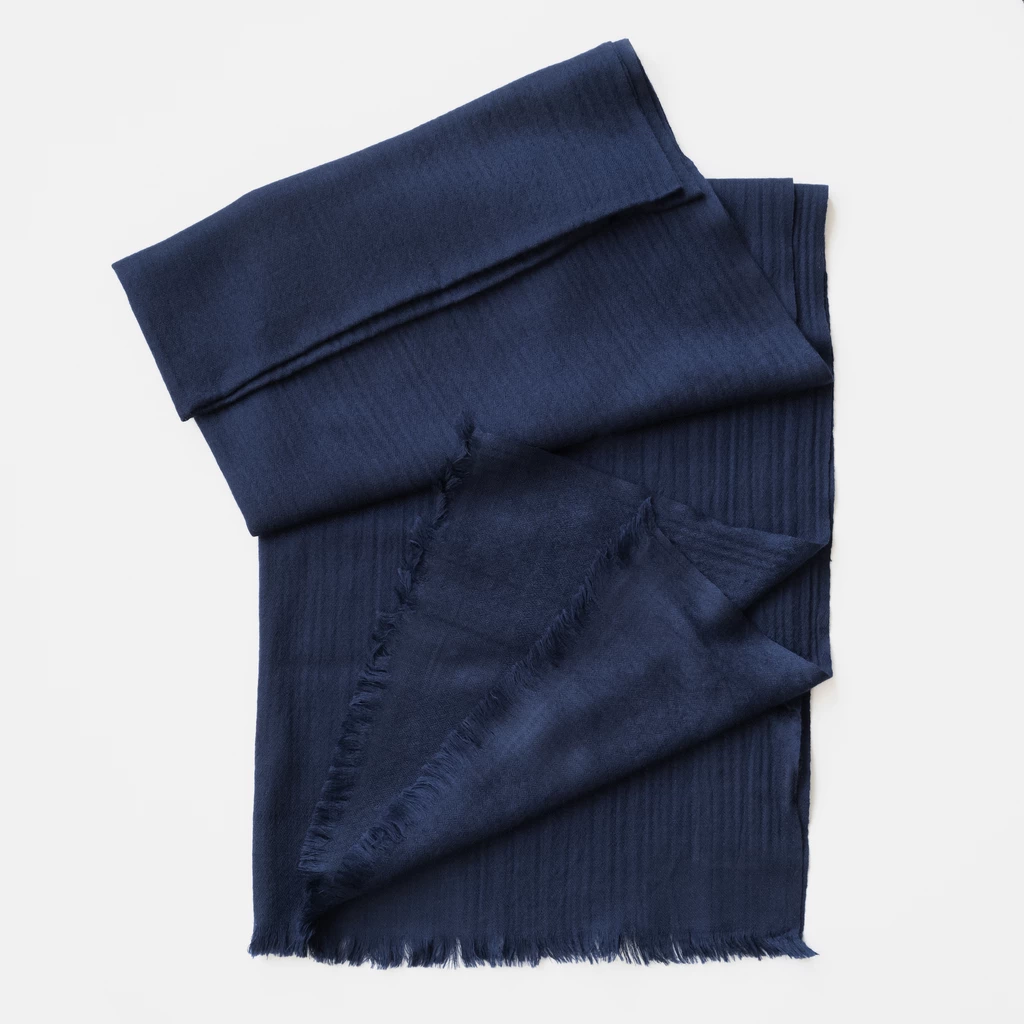 Kashmir Loom Wollschal Light Midnight