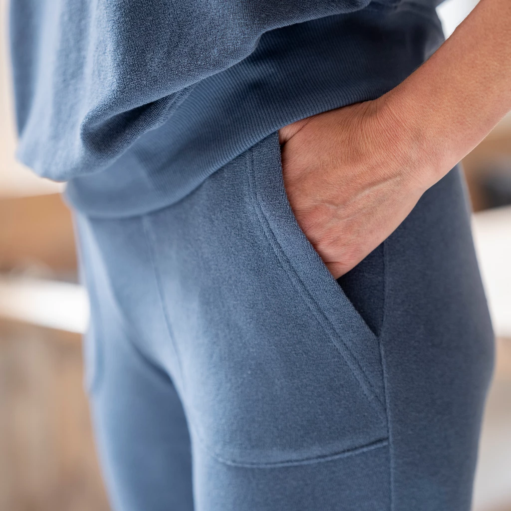 Sunday in Bed X Torquato Hose Pure Frottee Dusty Blue M