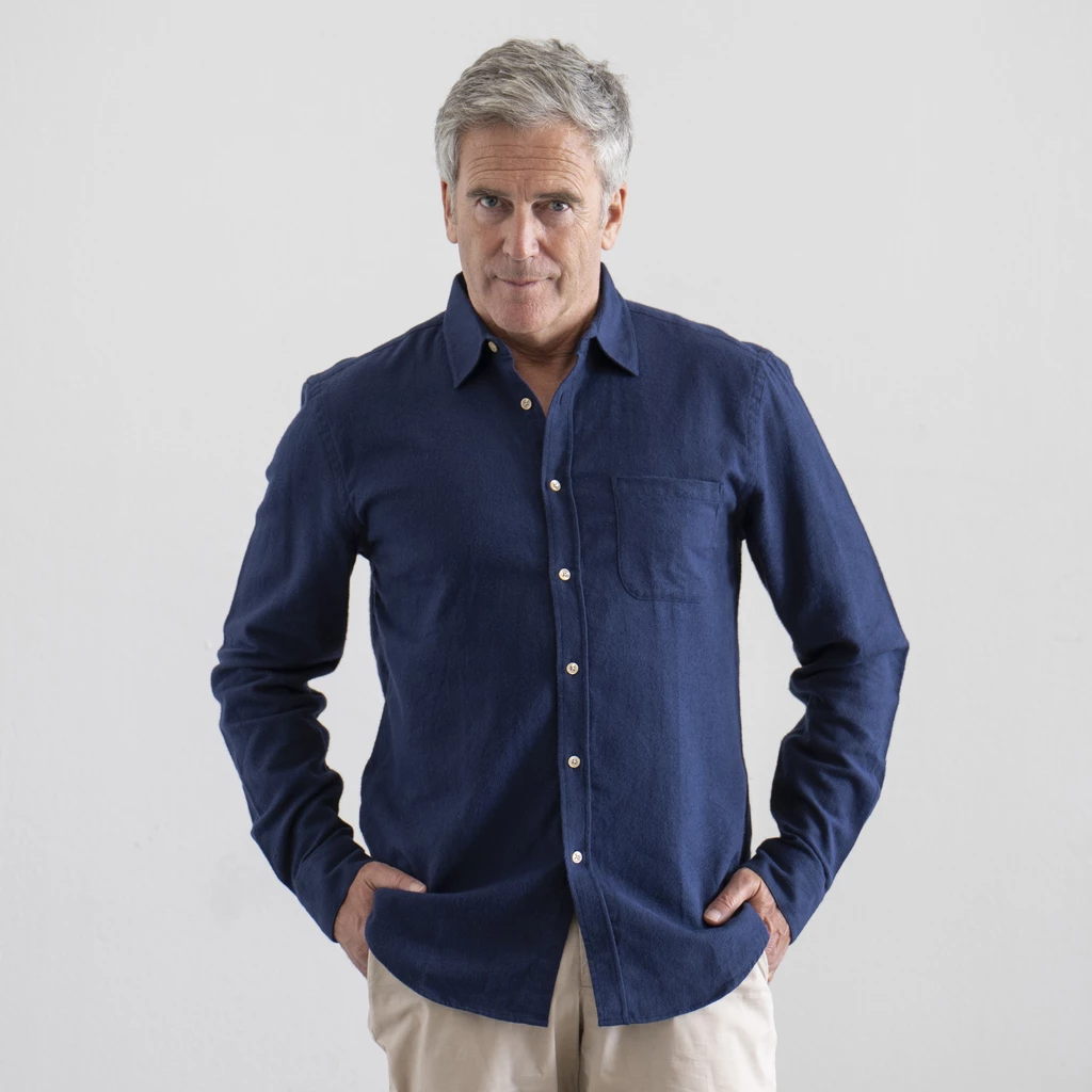 Portuguese Flanellhemd Navy