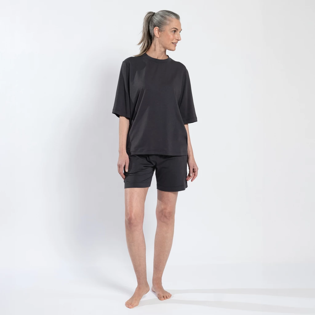 Sunday in Bed X Torquato Pyjamashorts Terry Nearly Black XL
