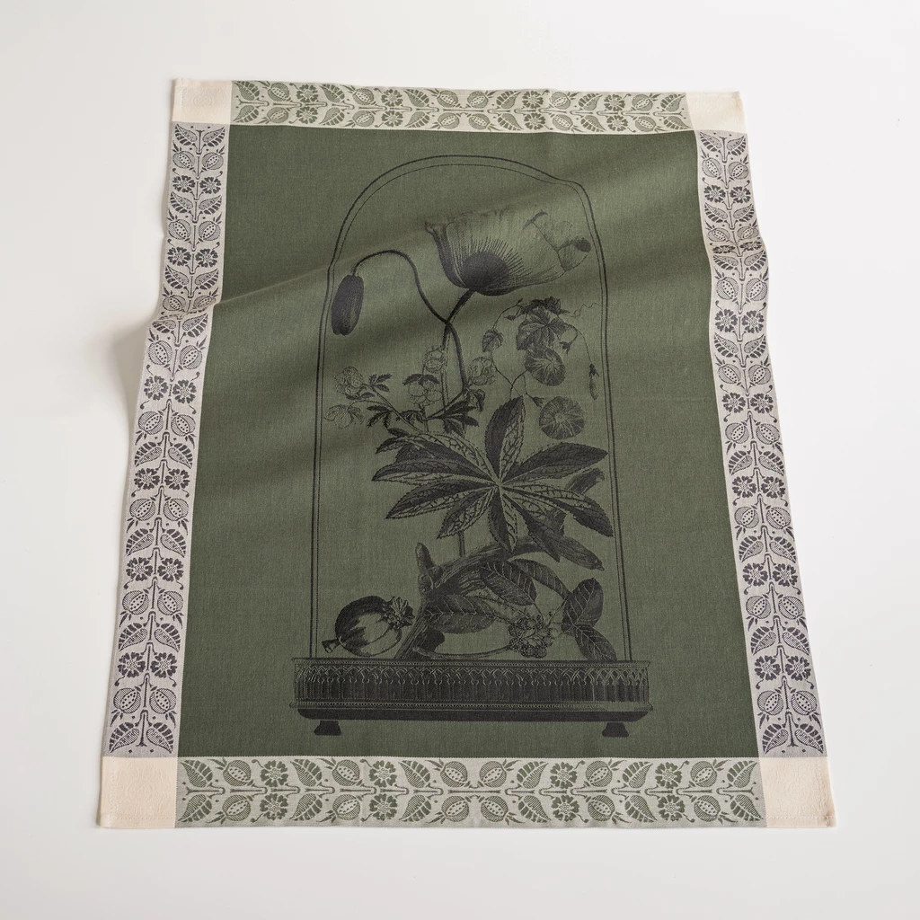 Le Jacquard Français Geschirrtuch Florales Empire/Oliv