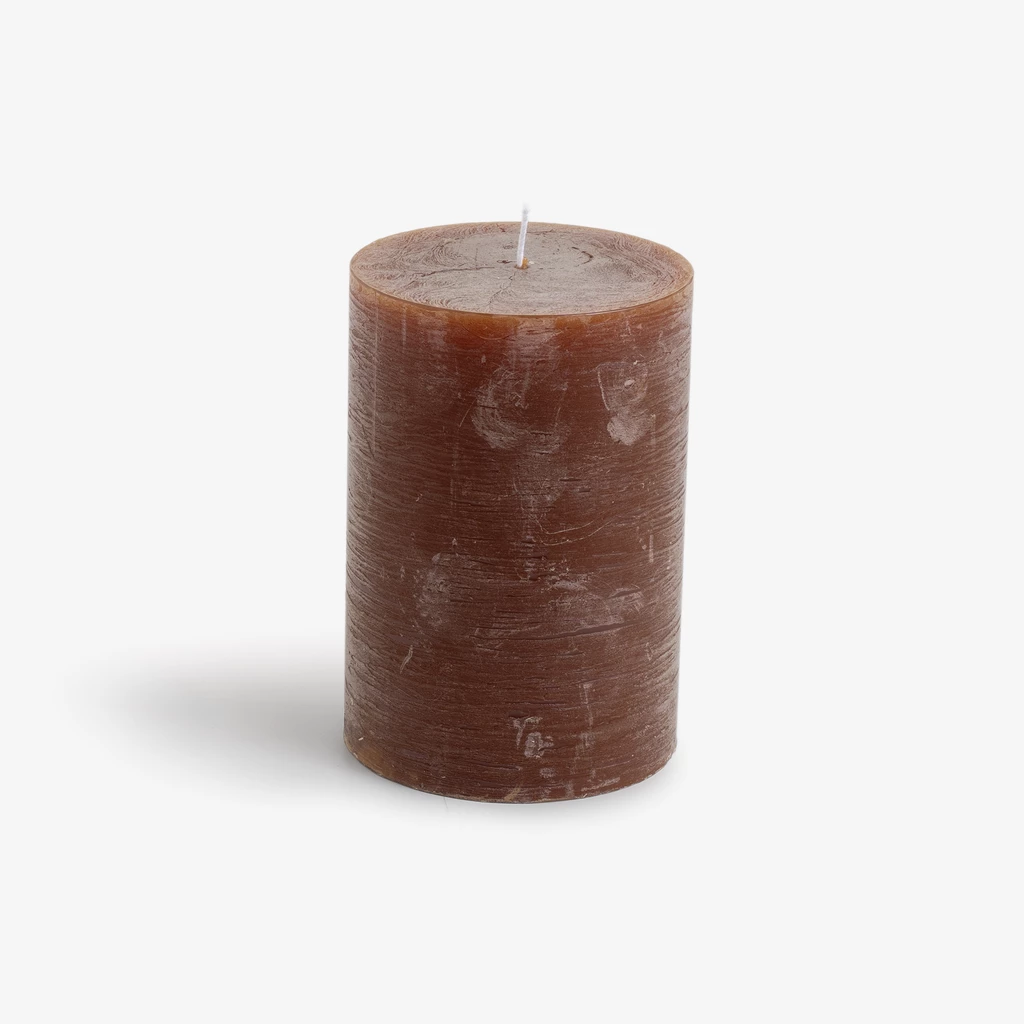 Stumpenkerzen Ribe 10 cm Ø 6,8 cm Nougat 4er-Set