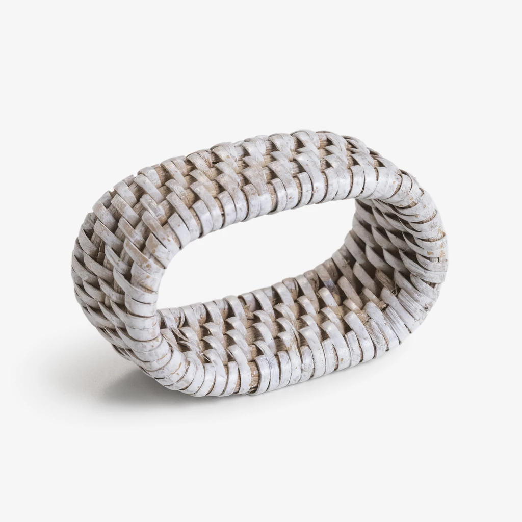 Serviettenringe Rattan Hell 4er-Set