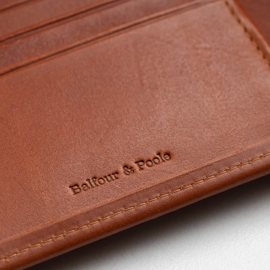 Balfour & Poole Portmonnaie Wiener Schachtel Sattelbraun