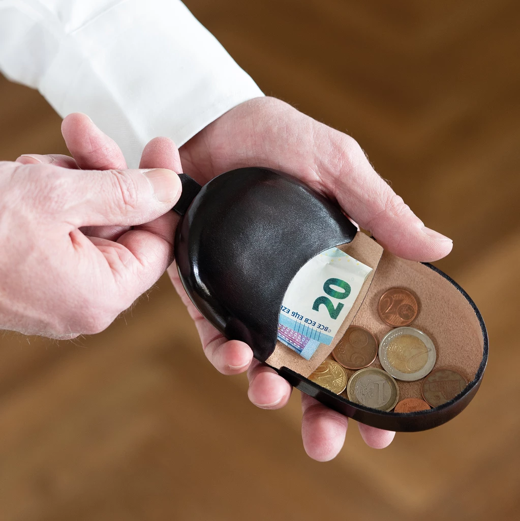 CAF Schüttelbörse Leder Braun