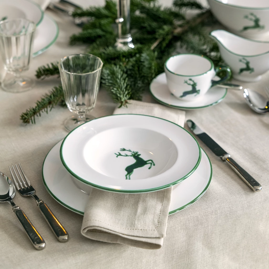 Untertasse Grüner Hirsch