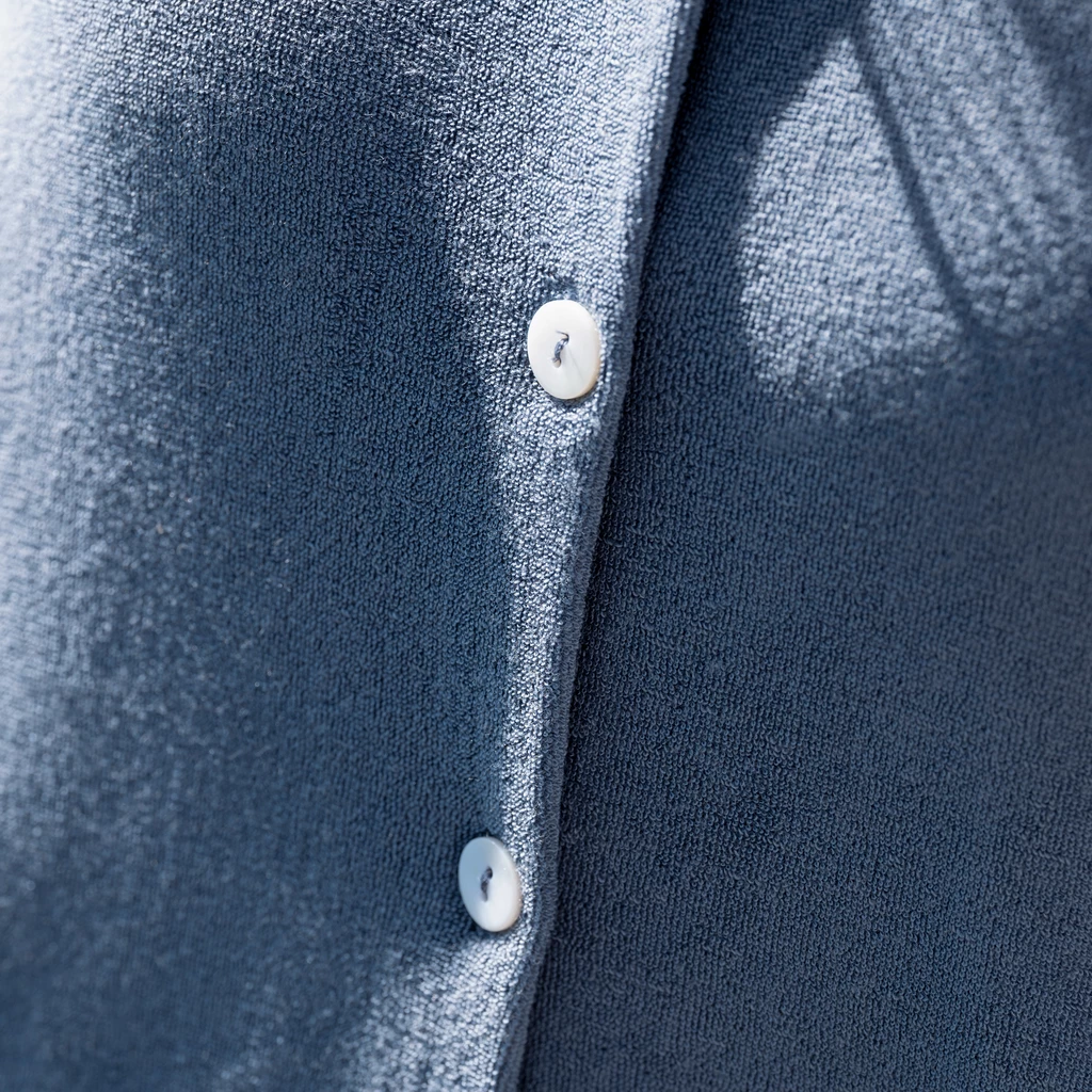 Sunday in Bed X Torquato Kleid Rania Frottee Dusty Blue  L
