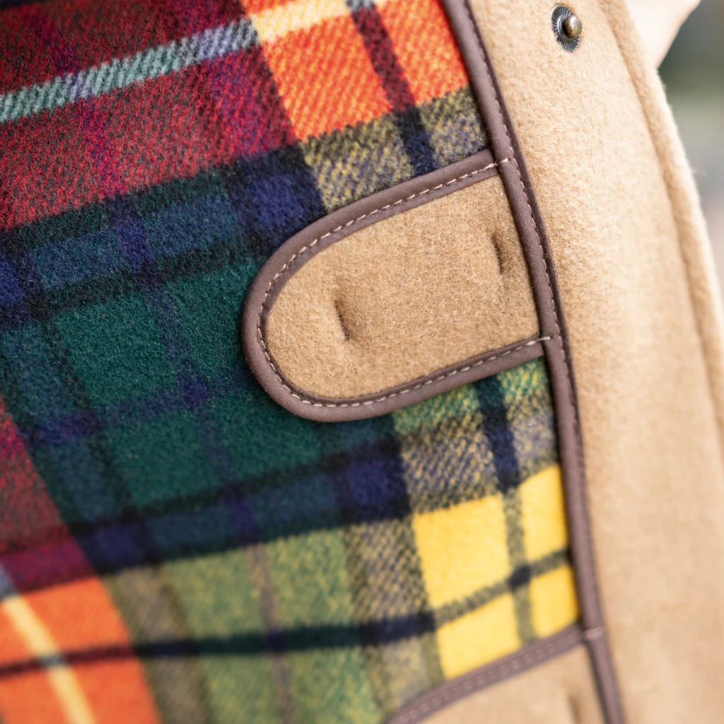 Gloverall Dufflecoat Damen Camel / Buchanan Tartan M