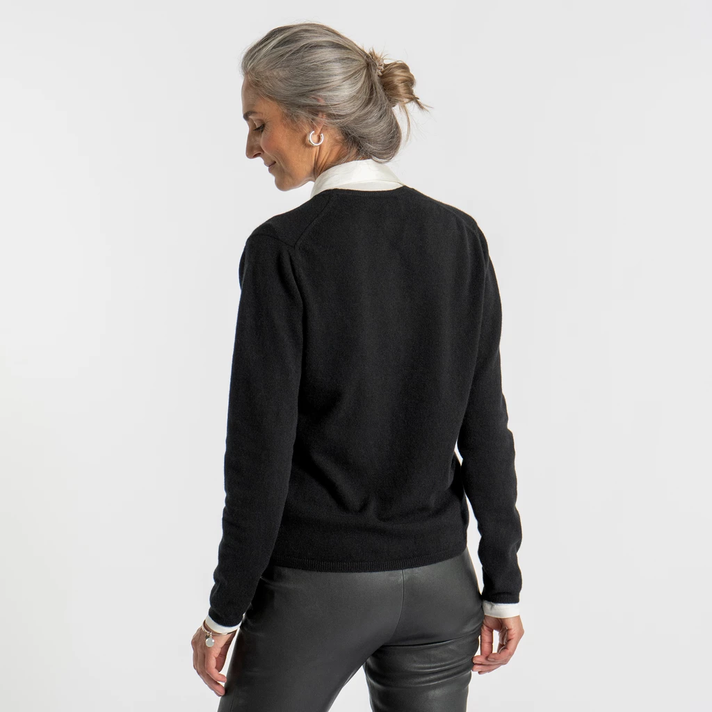William Lockie X Torquato V-Ausschnitt Kaschmir Black XL
