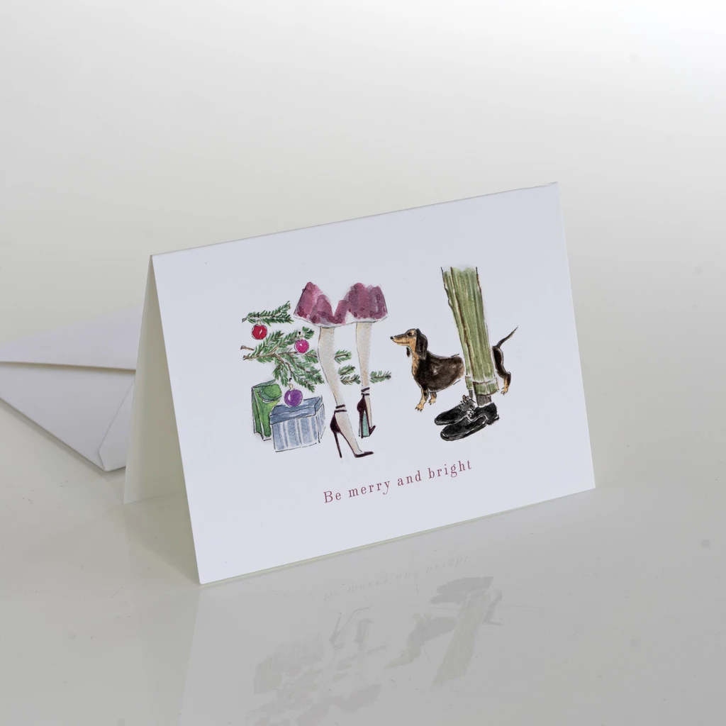 Weihnachtskarte: Be merry and bright