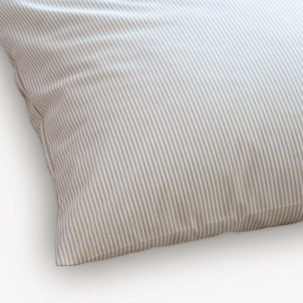 Kissenbezug Liselund Streifen Beige 80 x 80 cm