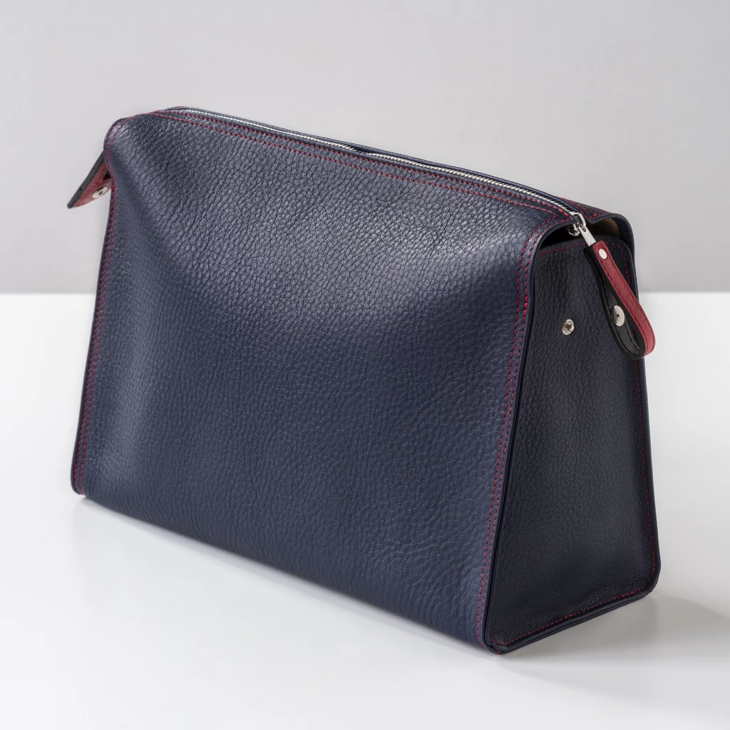 Hammann Kulturtasche Hirschleder 2-farbig