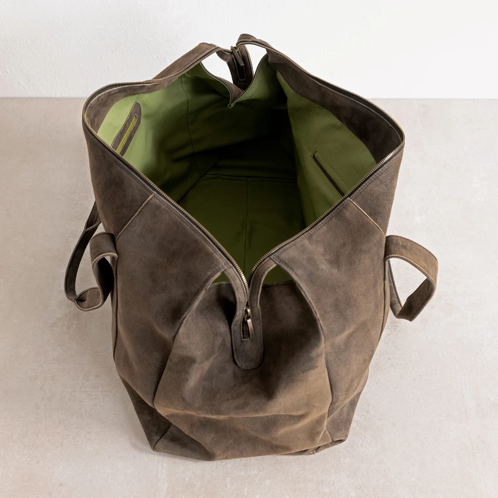 Thomas Riemer X Torquato Weekender aus Ziegenleder